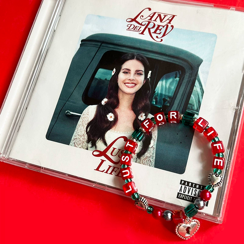 Lana Del Rey Lust For Life DIY Heart Bracelet Colorful For Gifts