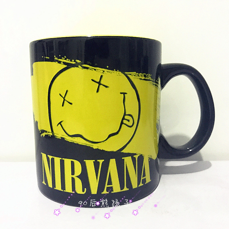Nirvana Retro Rock Band Peripheral Mugs Coffee Cup Collectible Porcelain Cup