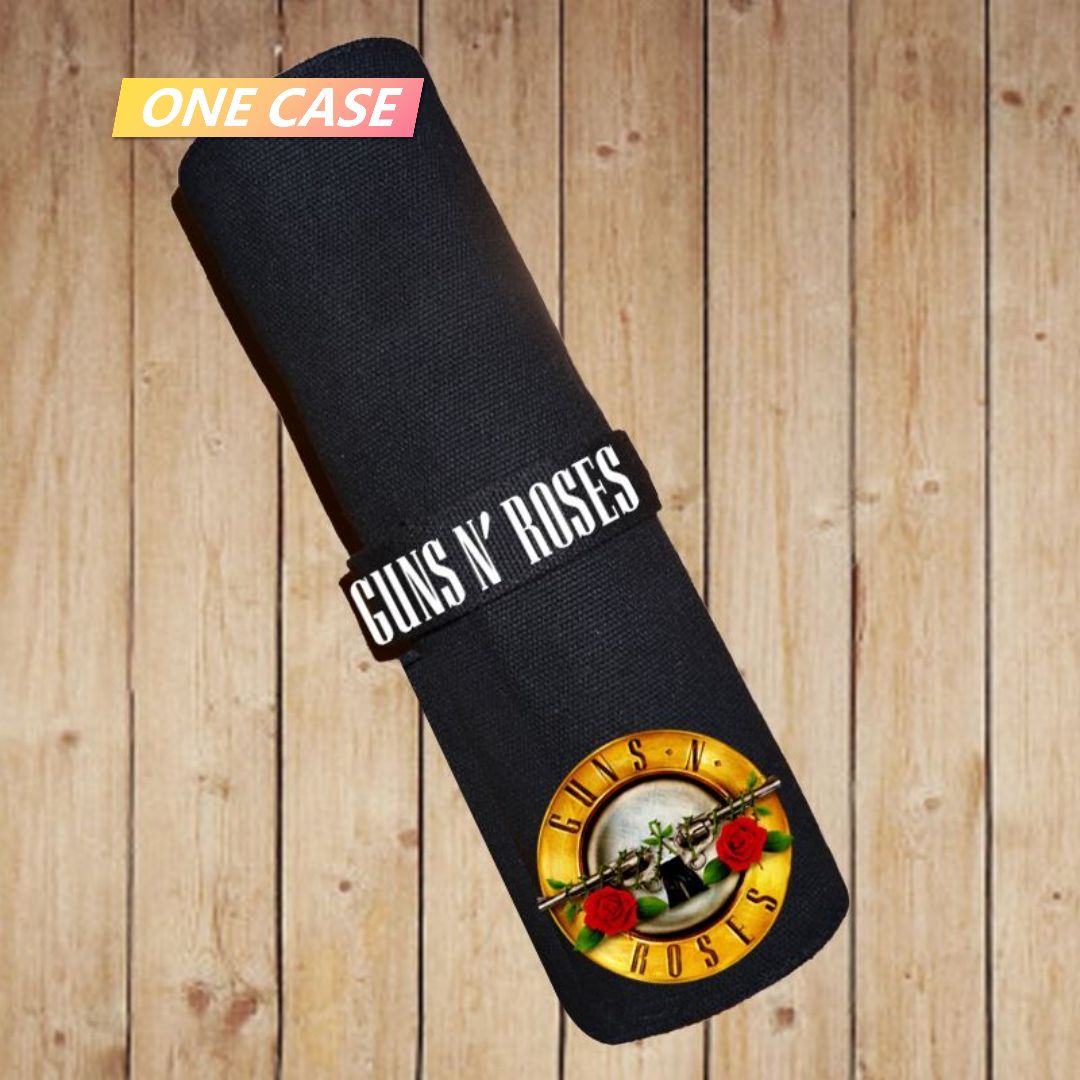 Guns N' Roses Peripheral Scroll Colored Pencil Bag Student Stationery Box-ONECASE.STUDIO
