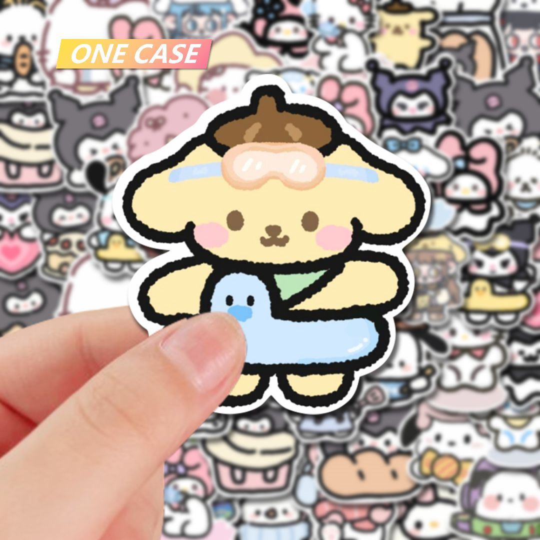 200 Pieces Cartoon Sanrio Stickers Cute Kuromi Pachacco Laptop Stickers -ONECASE.STUDIO