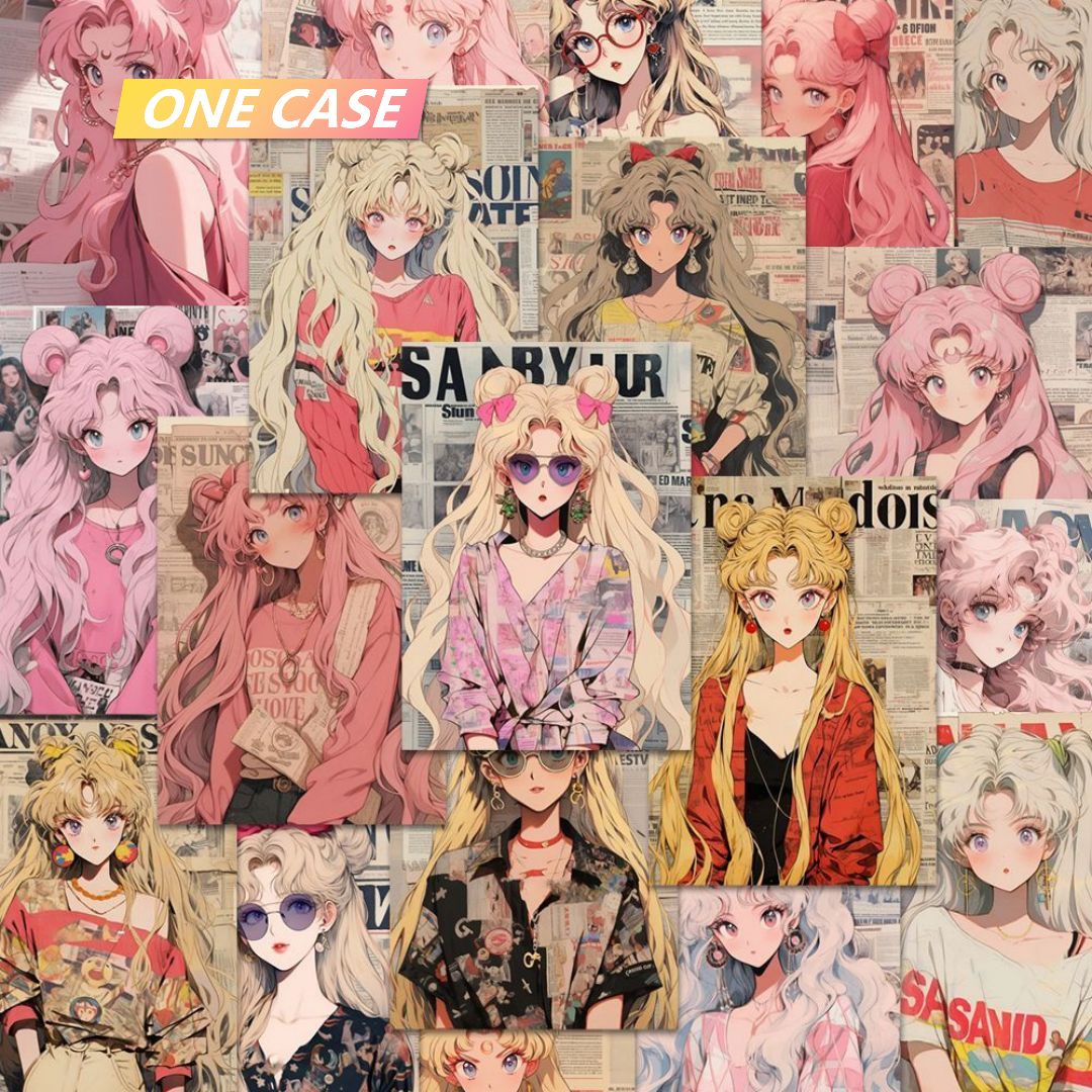 48 Pieces Of Retro Style Sailor Moon stickers Two-dimensional Moon Peripheral Stickers-ONECASE.STUDIO