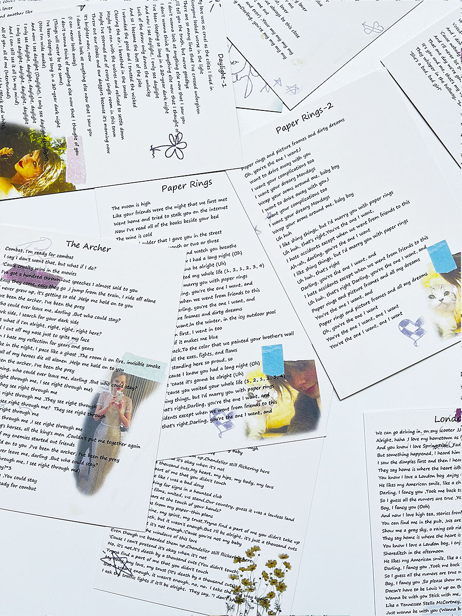 Tay*lor S wift LOVER Album Lyrics Book, Lyrics Card, Postcard Peripherals