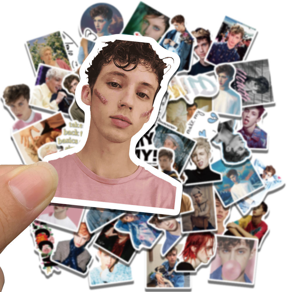 Troye Sivan Rock Band Retro Waterproof Decorative Sticker Rock Phone Sticker 