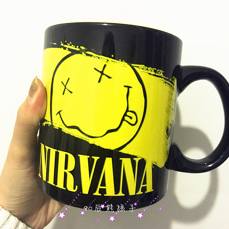 Nirvana Retro Rock Band Peripheral Mugs Coffee Cup Collectible Porcelain Cup