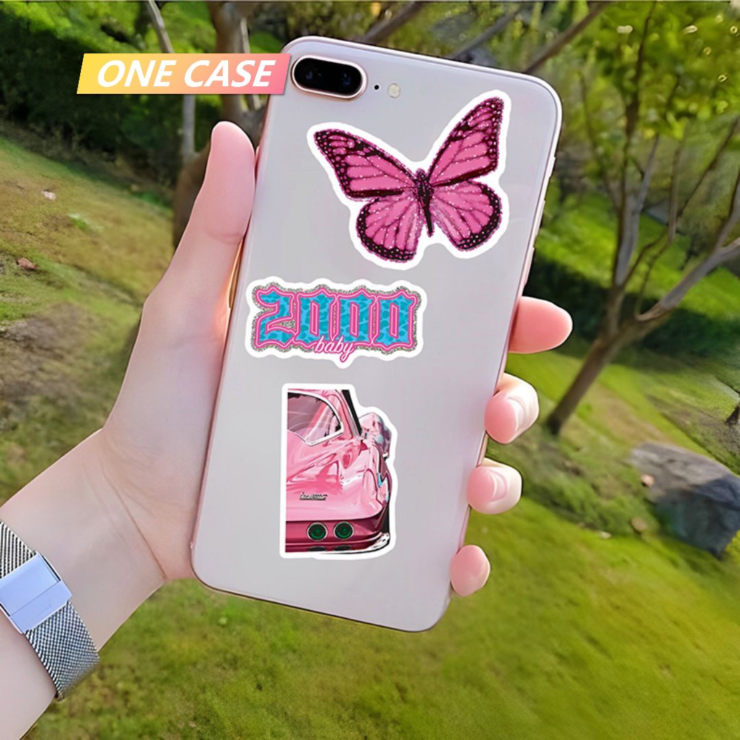 100 Barbie Pink Stickers Sweetheart Decoration Stickers Desktop Laptop Mobile Phone Stickers-ONECASE.STUDIO