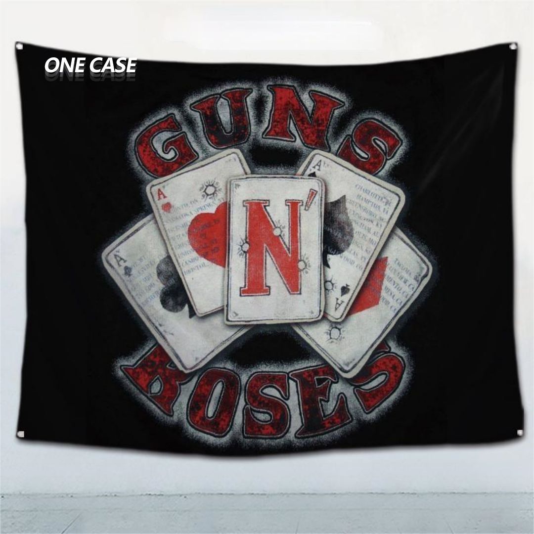 Guns N' Roses Rock Band Retro Tapestry Deco Wall Hanging for Room -ONECASE.STUDIO