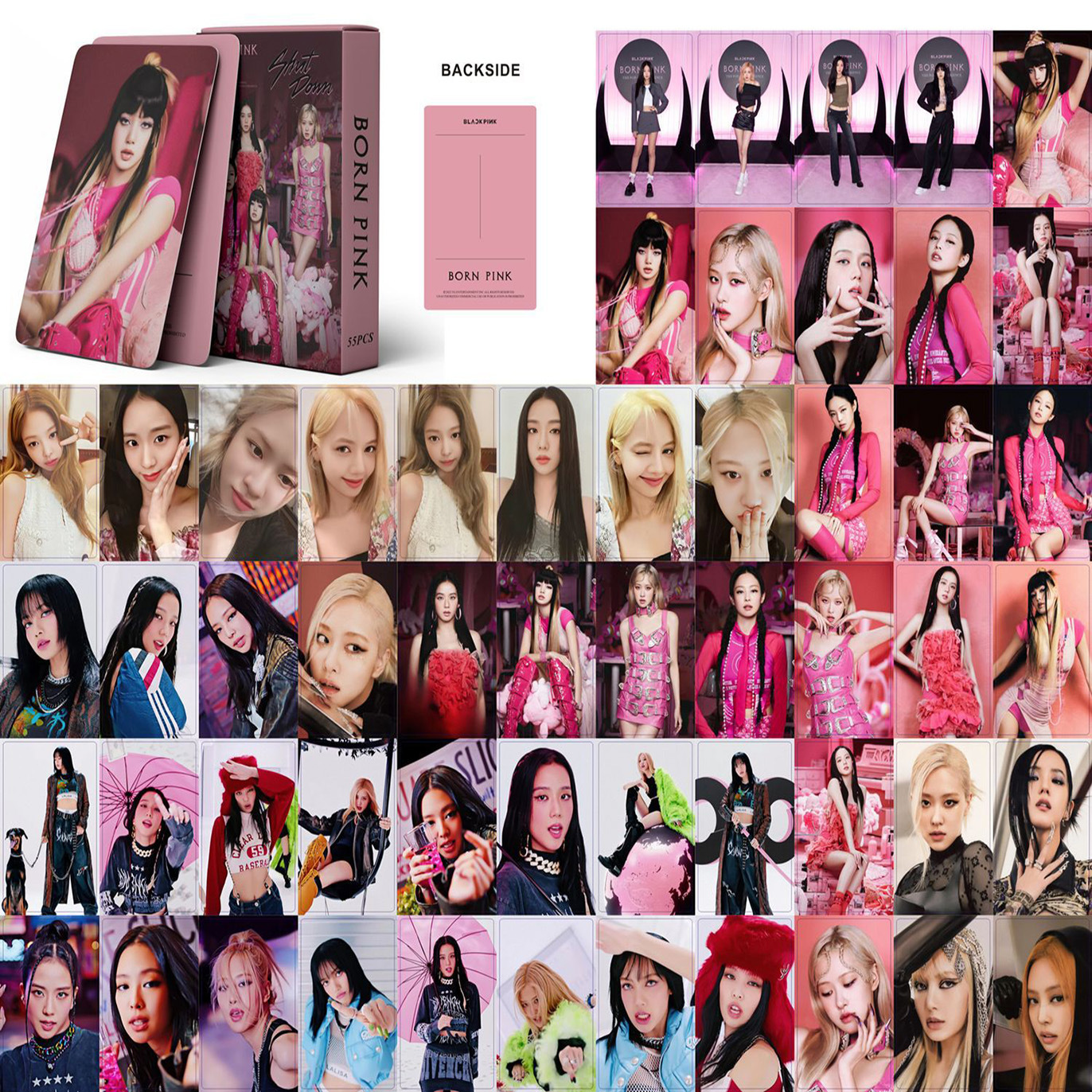 K-pop Black Pink Photo Card Back of Card Album Kpop Band Lisa Jennie Jisoo Rose