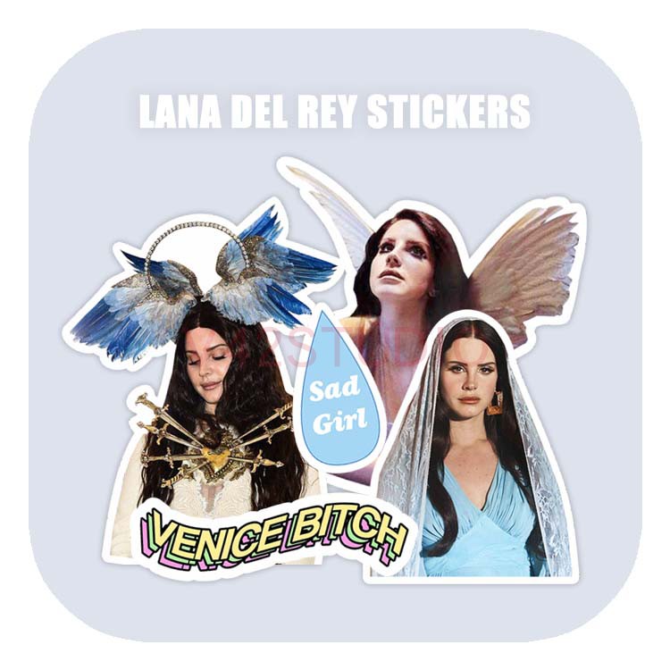 Lana Del Rey Sticker Rap Album Retro Waterproof Decorative Sticker Phone Sticker 
