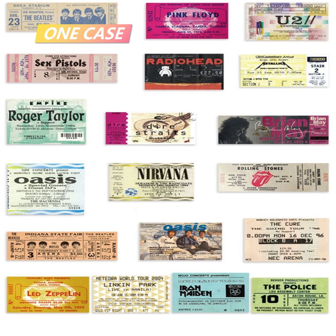 43 Rock Band Sticker Guns N 'Roses/Queen  Retro Computer Phone Pocket Sticker Waterproof Pocket Sticker Decoration-ONECASE.STUDIO