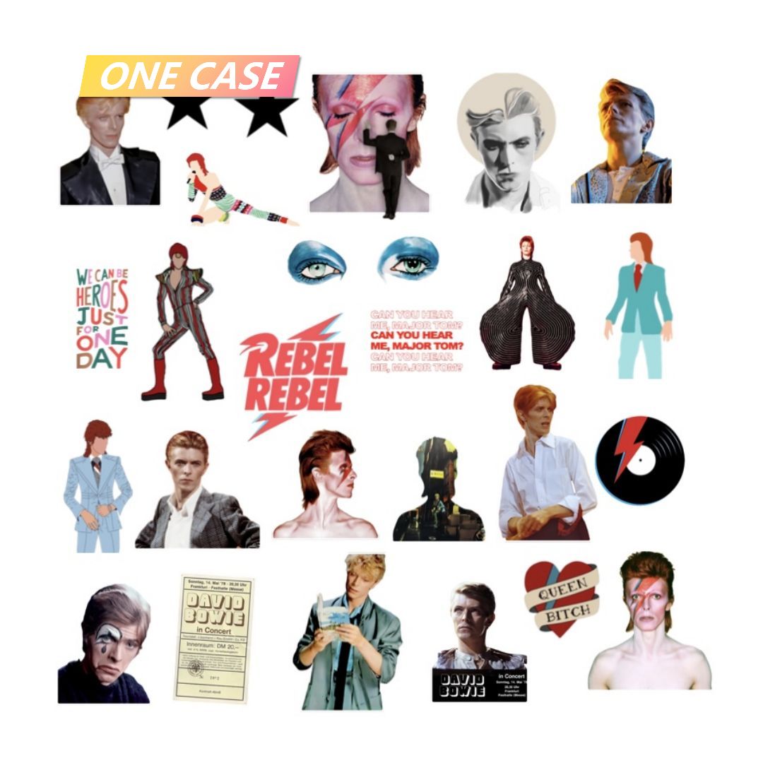 David Bowie Sticker Rock Band Retro Waterproof Decorative Sticker Rock Phone Sticker -ONECASE.STUDIO
