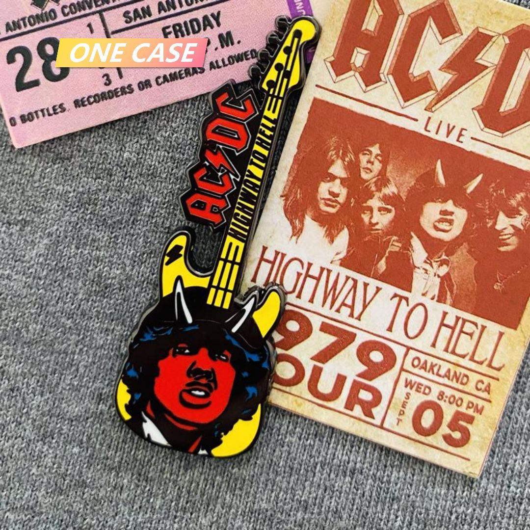 ACDC Band Rock Musician Retro Brooch Rock Badge Pin-ONECASE.STUDIO