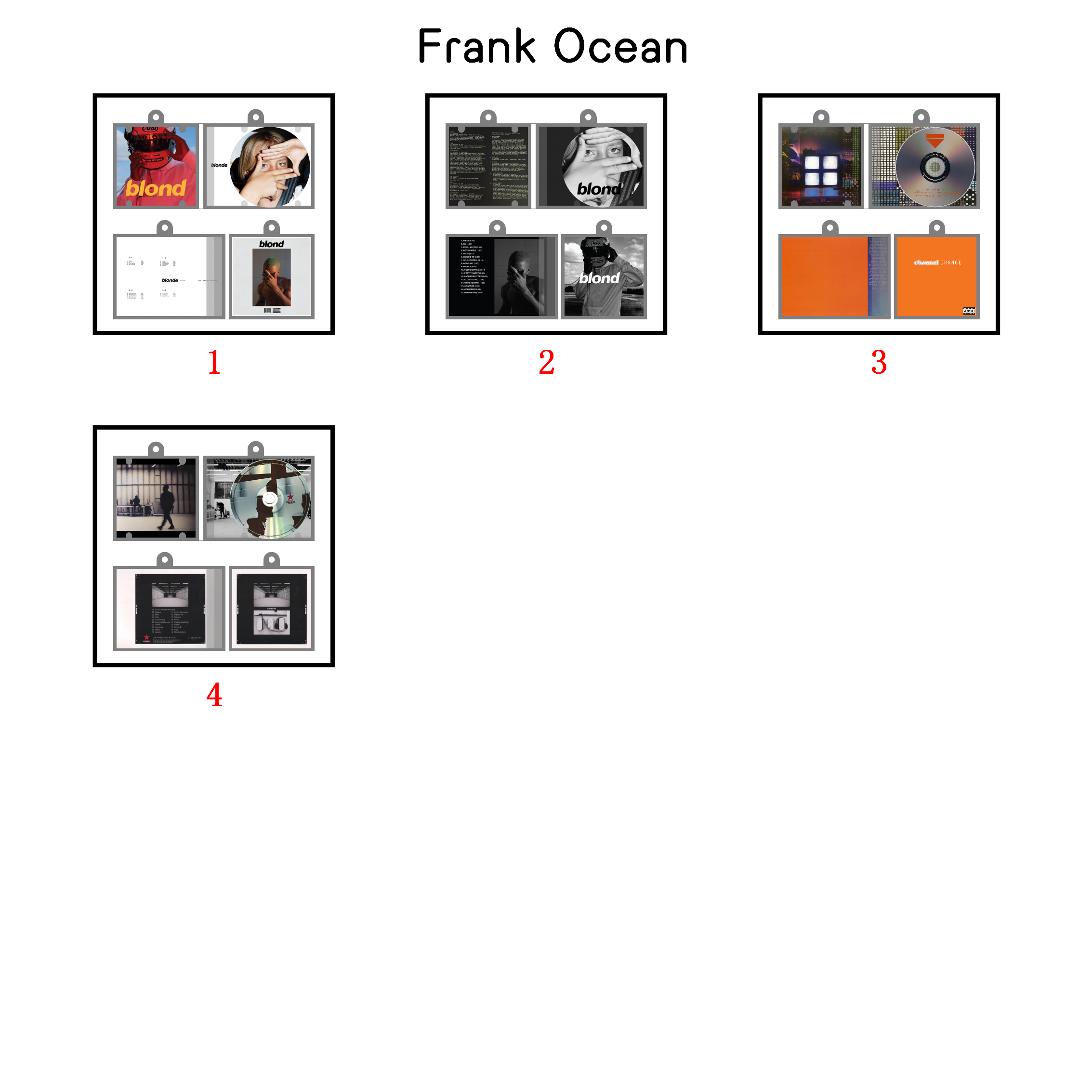 Frank Ocean Mini NFC Album Keychain CD Music Keychain Pendant Customized Mini 