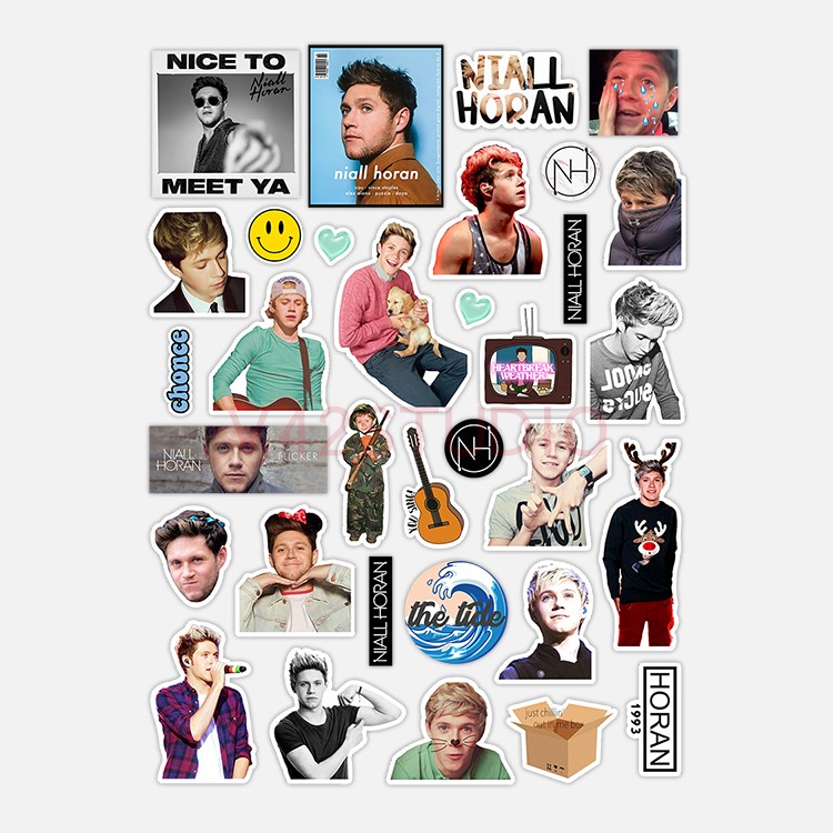One Direction Sticker Band Retro Waterproof Decorative Sticker Rock Phone Sticker 