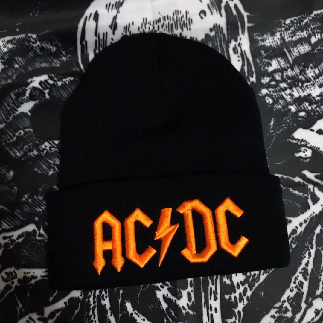 ACDC Band Peripherals Woolen Hat Knitted Hat Rock Heavy Metal Style