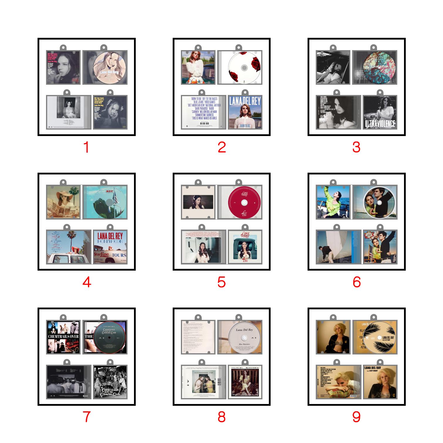 NO.16 Mini vinyl NFC Album Keychain CD Music Keychain Pendant Customized Lana DR 