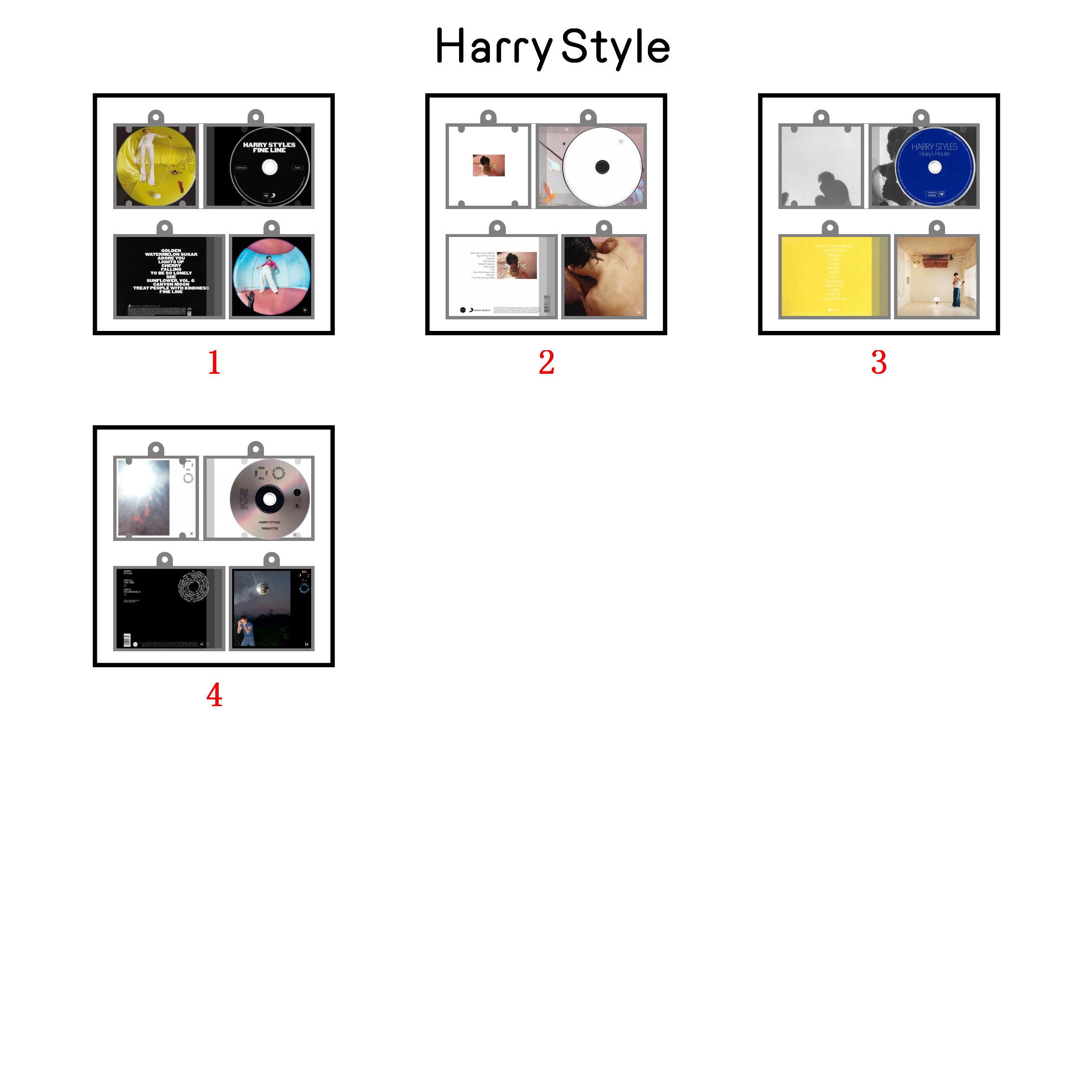 Harry Styles Mini NFC Album Keychain CD Music Keychain Pendant Customized Mini 