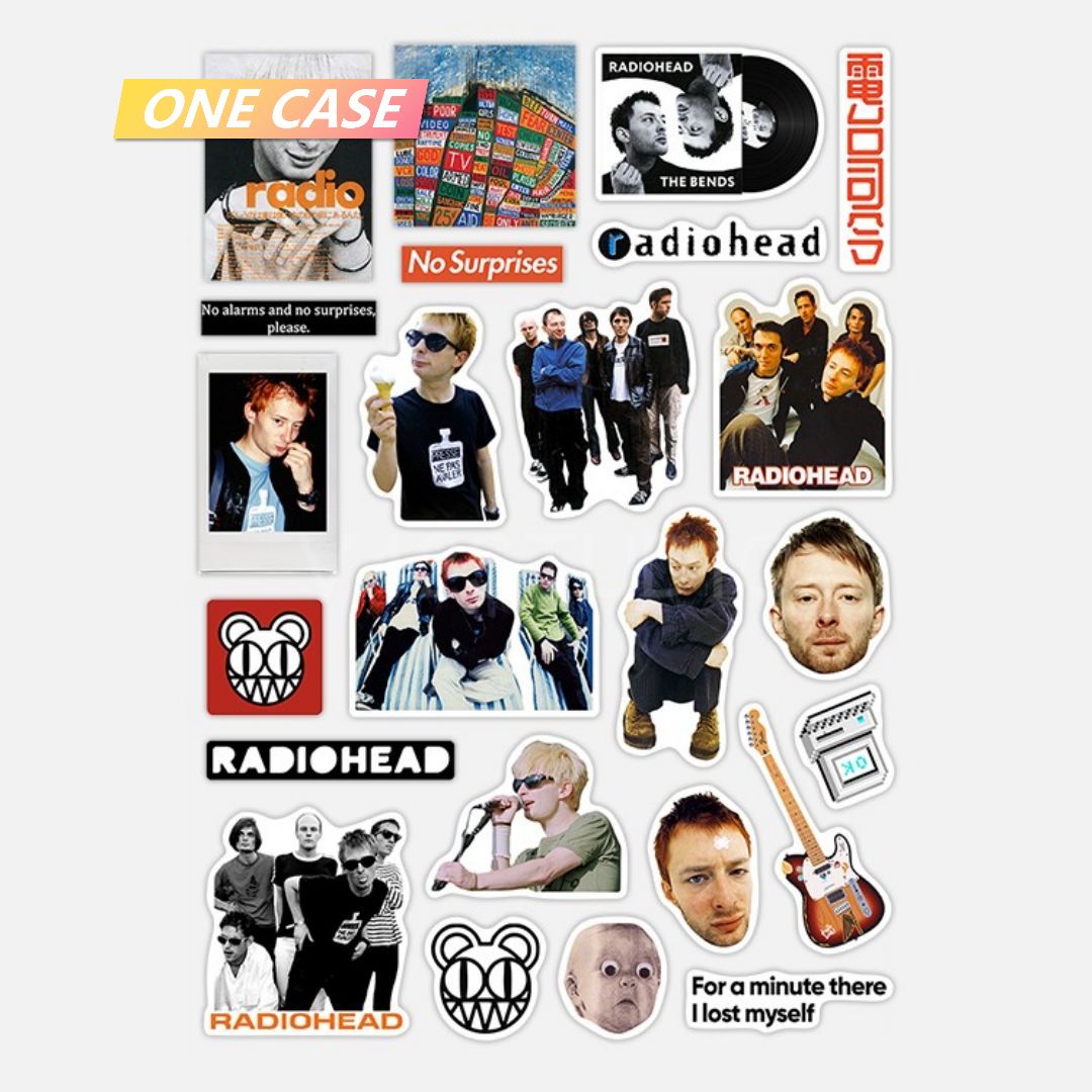 Radiohead Sticker Rock Band Waterproof Decorative Sticker Rock Phone Sticker -ONECASE.STUDIO
