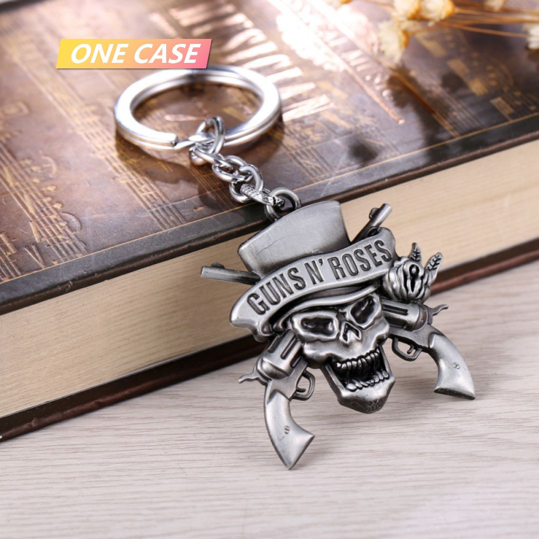 Guns N' Roses Retro Rock Star Band Fans Alloy Keychain Pendant Guns N' Roses-ONECASE.STUDIO