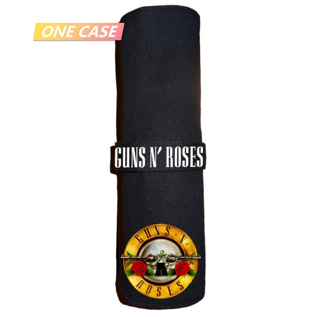 Guns N' Roses Peripheral Scroll Colored Pencil Bag Student Stationery Box-ONECASE.STUDIO