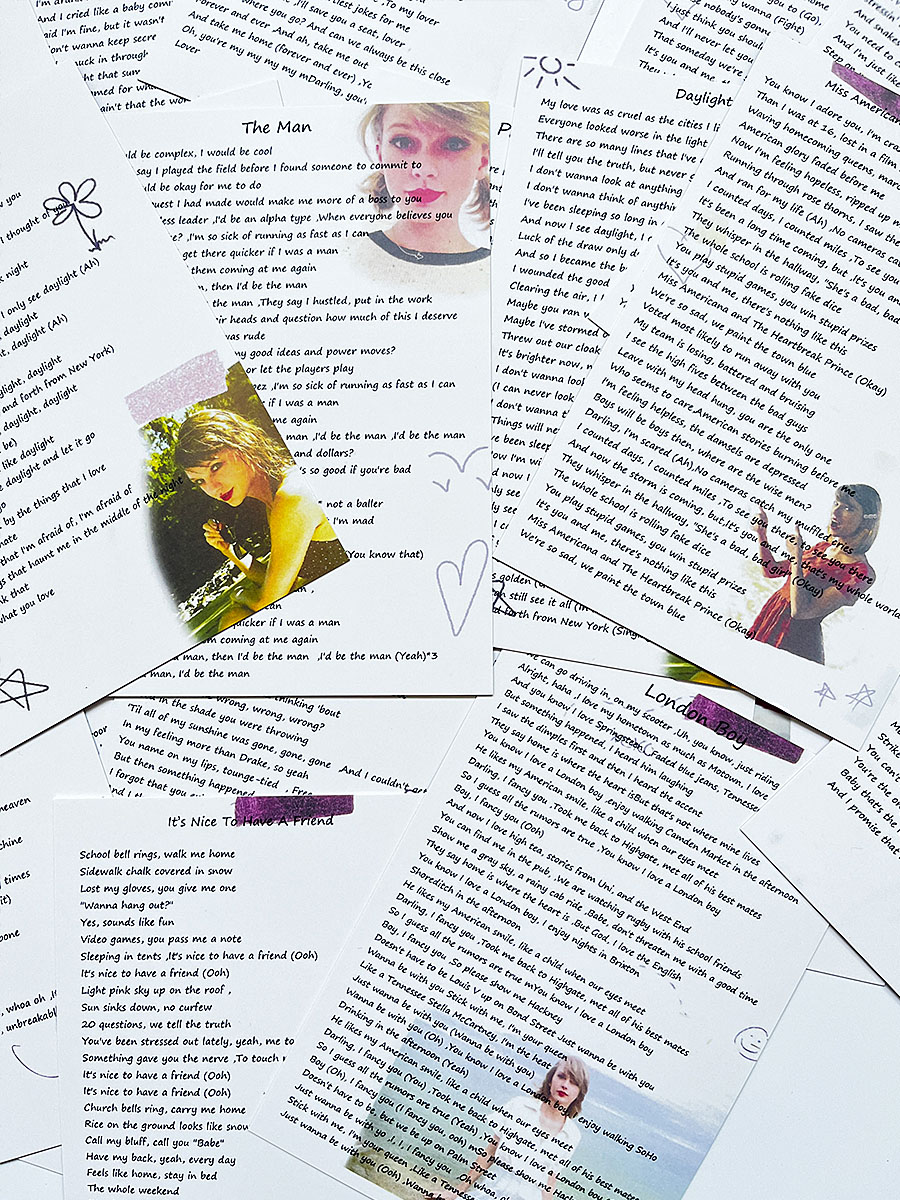 Tay*lor S wift LOVER Album Lyrics Book, Lyrics Card, Postcard Peripherals