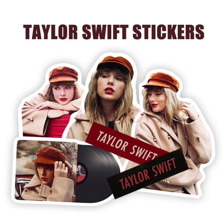Tay*lor S wift Sticker Album Theme 1989 Red PVC Deco Attached To Britpop Peripheral Sticker
