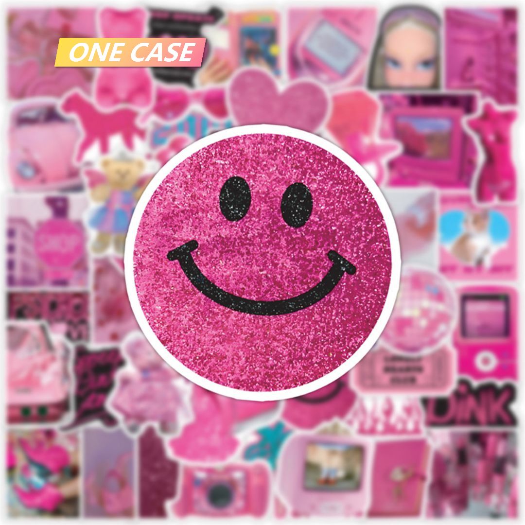 100 Barbie Pink Stickers Sweetheart Decoration Stickers Desktop Laptop Mobile Phone Stickers-ONECASE.STUDIO