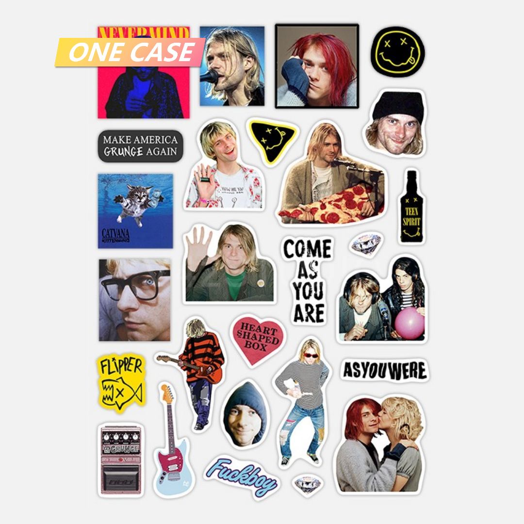 24 Nirvana Stickers Waterproof Commemorative Classic Rock Decorative Stickers-ONECASE.STUDIO