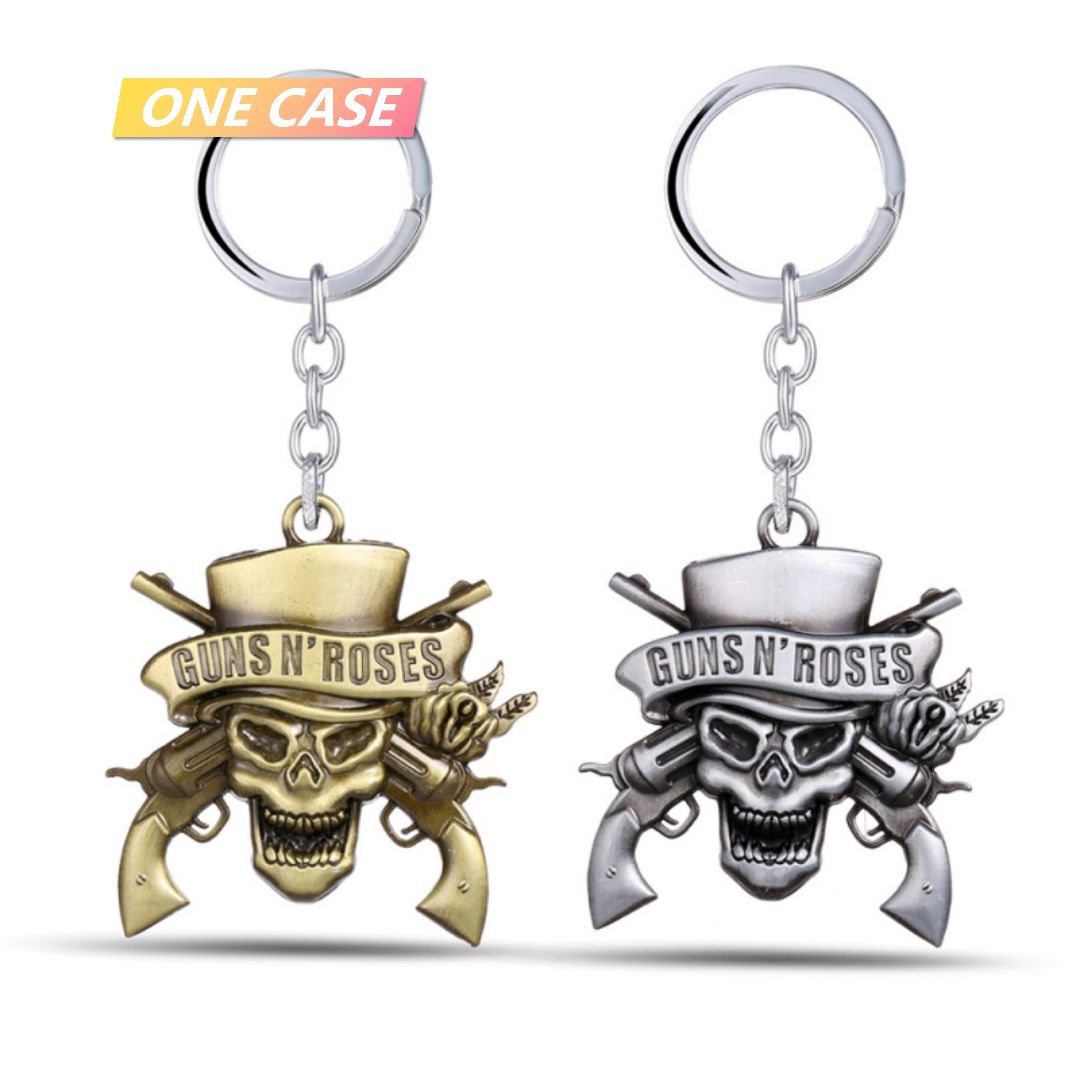 Guns N' Roses Retro Rock Star Band Fans Alloy Keychain Pendant Guns N' Roses-ONECASE.STUDIO