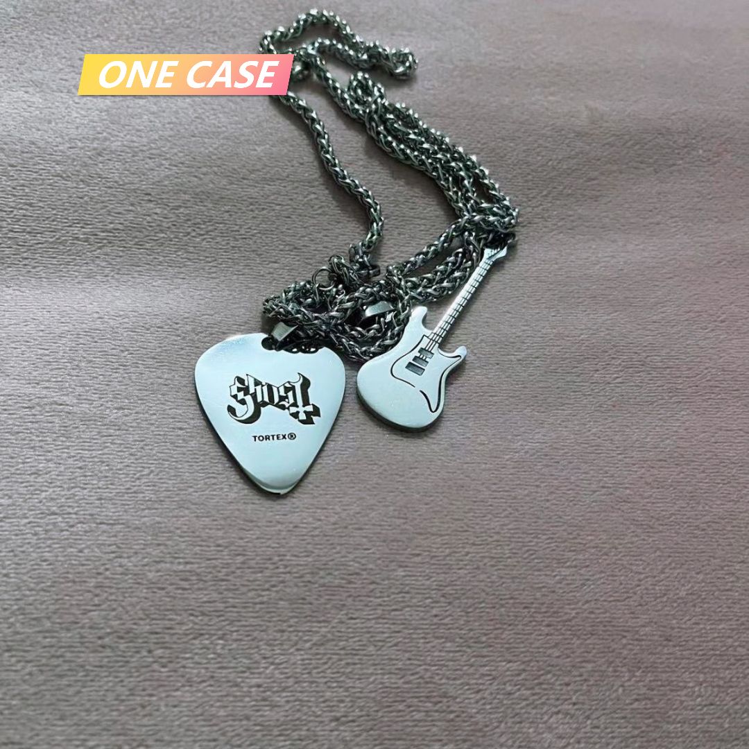 Ghost Band Pick Necklace GHOST Peripheral Guitar Heavy Metal Punk Hard Rock Classic logo-ONECASE.STUDIO