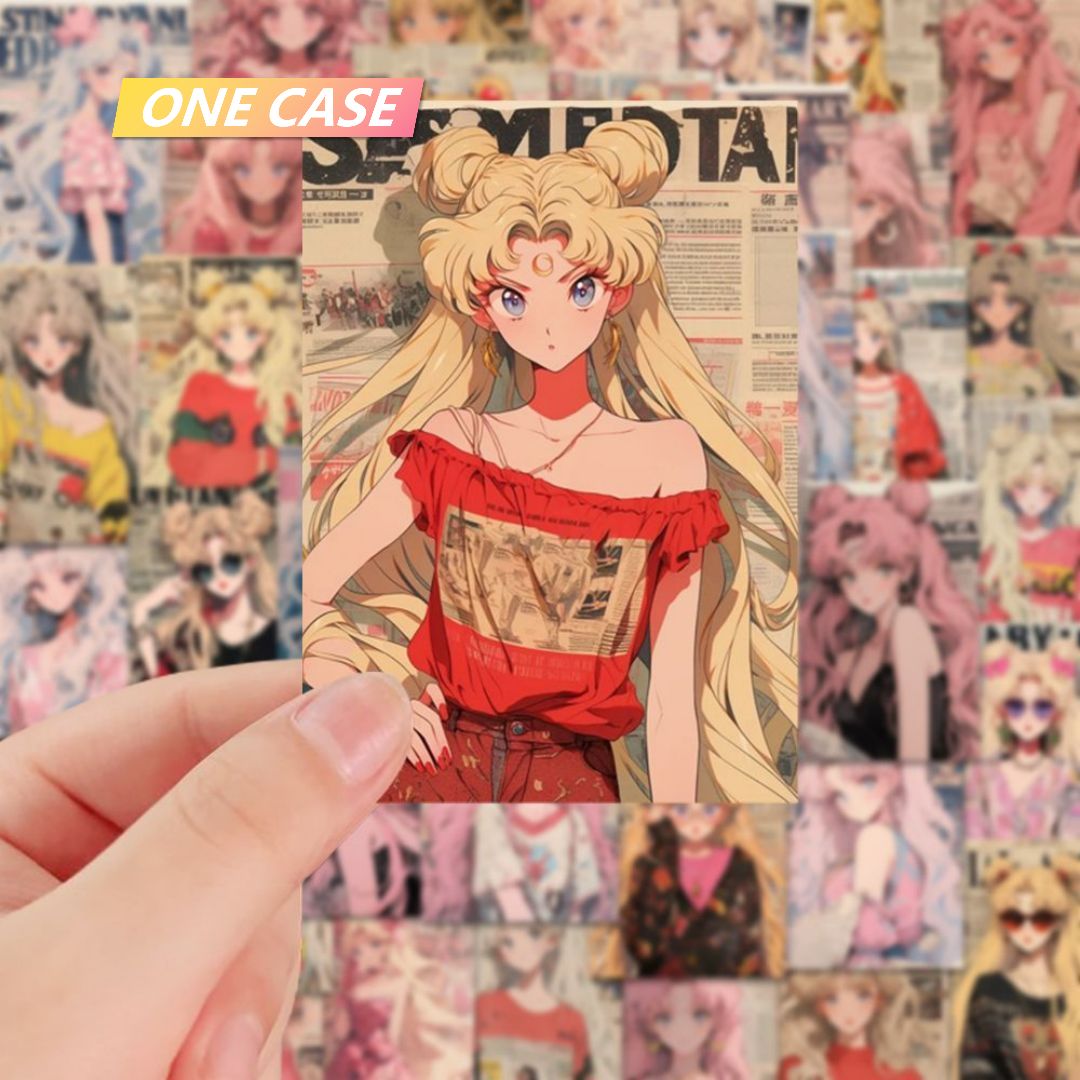 48 Pieces Of Retro Style Sailor Moon stickers Two-dimensional Moon Peripheral Stickers-ONECASE.STUDIO