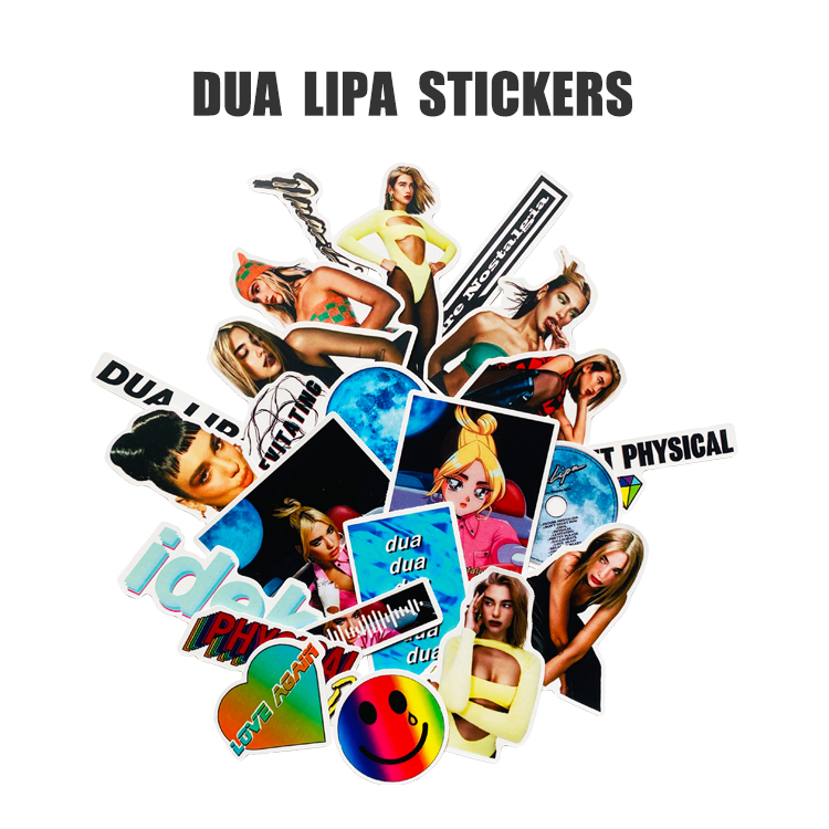 Dua Lipa Sticker Rock Band Retro Waterproof Decorative Sticker Rock Phone Sticker 