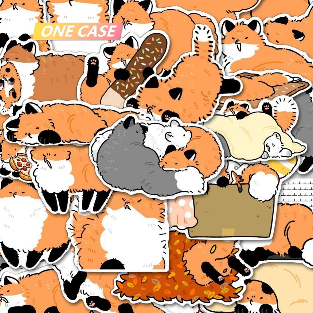 102 Cute Little Fox  Anime Stickers Desktop Laptop Mobile Phone Stickers-ONECASE.STUDIO