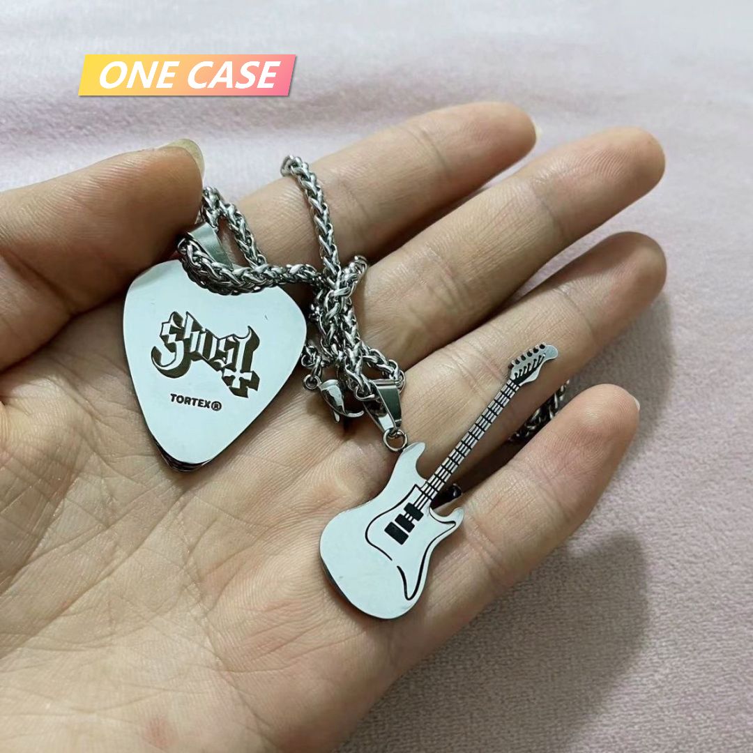 Ghost Band Pick Necklace GHOST Peripheral Guitar Heavy Metal Punk Hard Rock Classic logo-ONECASE.STUDIO