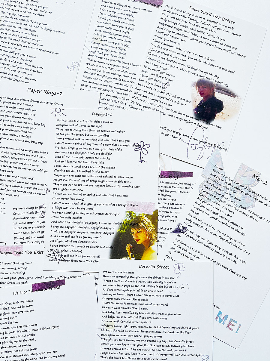 Tay*lor S wift LOVER Album Lyrics Book, Lyrics Card, Postcard Peripherals