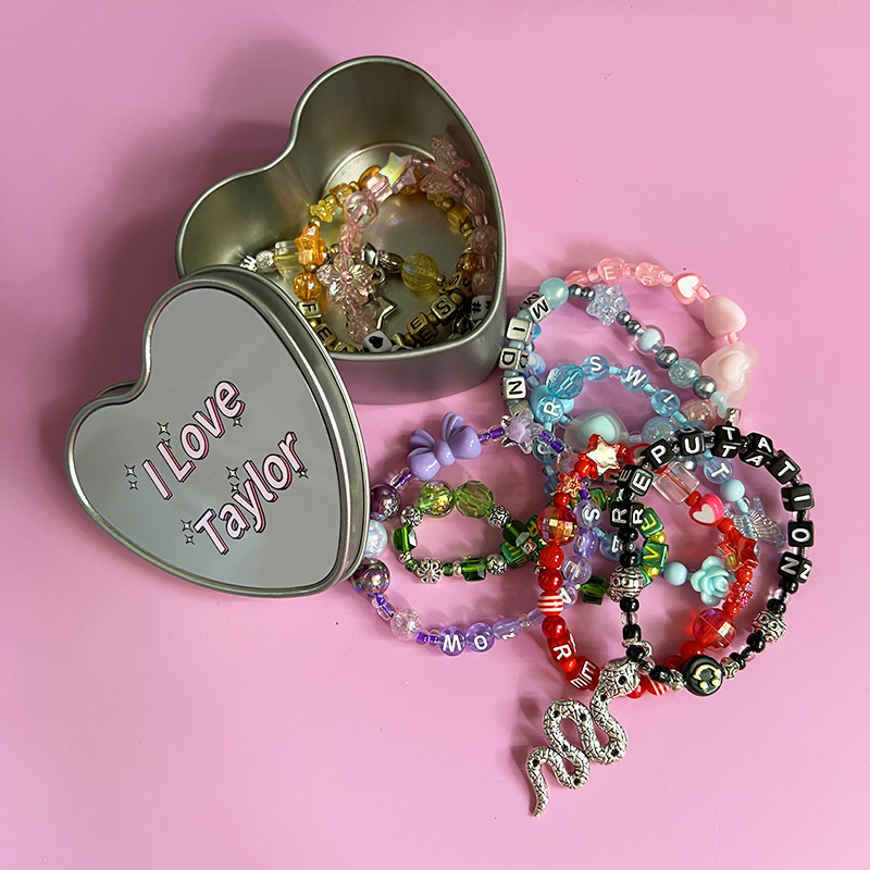 Taylor Swift Lover letter DIY Heart Bracelet Colorful For Gifts