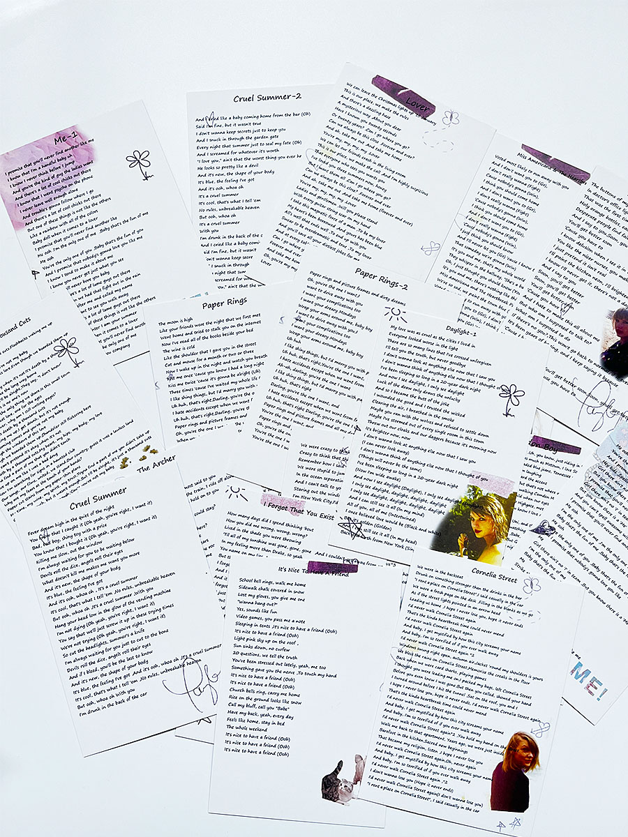 Tay*lor S wift LOVER Album Lyrics Book, Lyrics Card, Postcard Peripherals