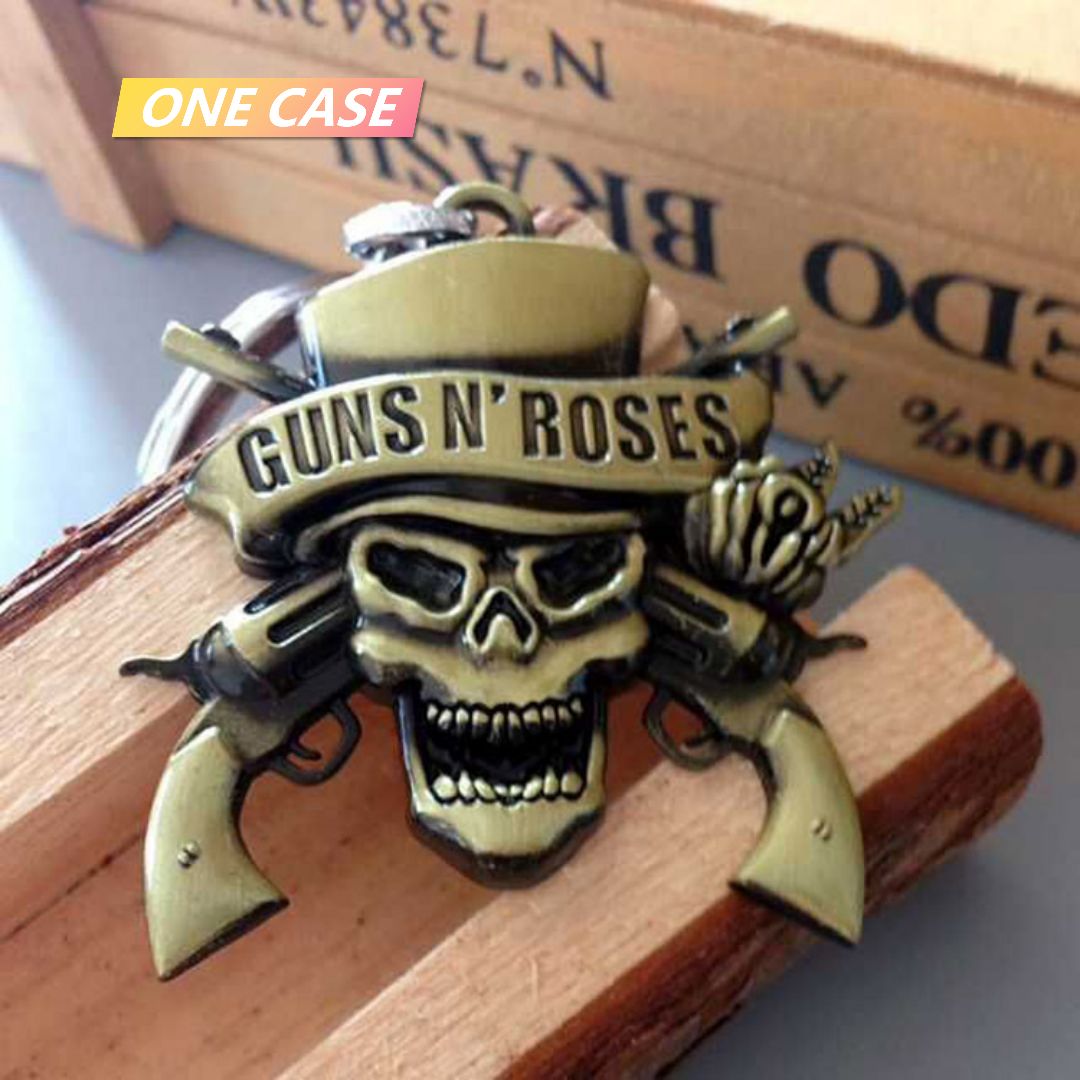 Guns N' Roses Retro Rock Star Band Fans Alloy Keychain Pendant Guns N' Roses-ONECASE.STUDIO
