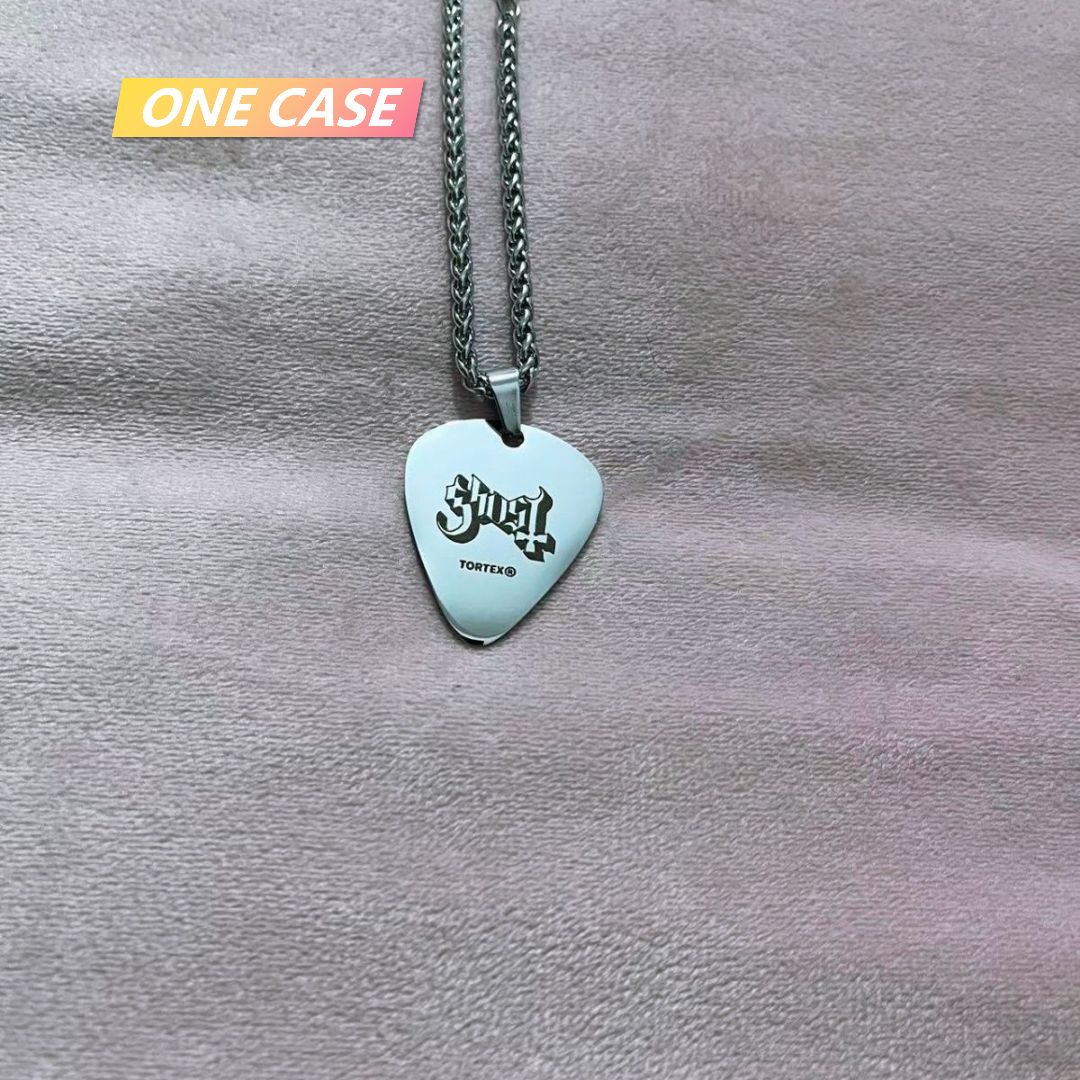 Ghost Band Pick Necklace GHOST Peripheral Guitar Heavy Metal Punk Hard Rock Classic logo-ONECASE.STUDIO