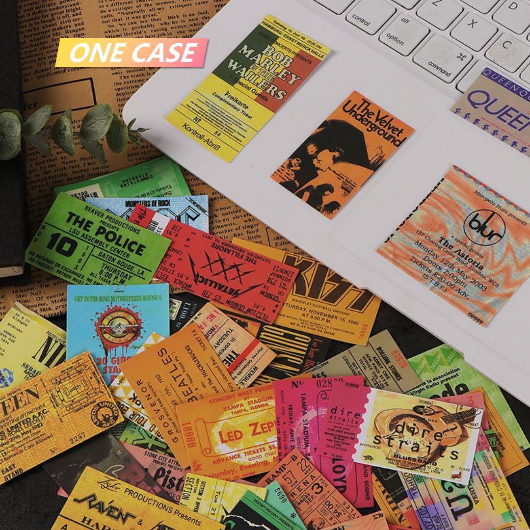 43 Rock Band Sticker Guns N 'Roses/Queen  Retro Computer Phone Pocket Sticker Waterproof Pocket Sticker Decoration-ONECASE.STUDIO