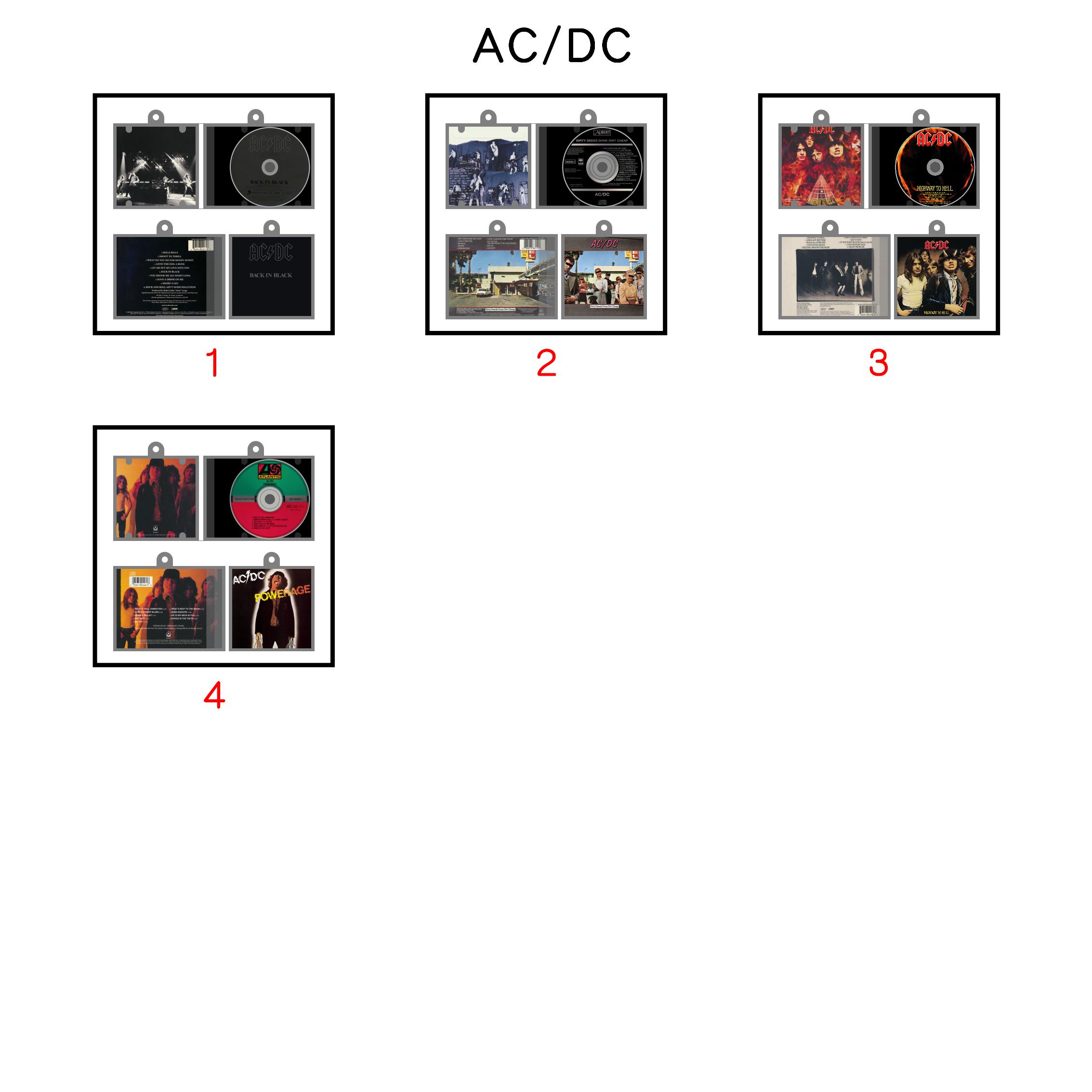 ACDC Rock Band Mini Vinyl NFC Album Keychain CD Music Keychain Pendant Customized