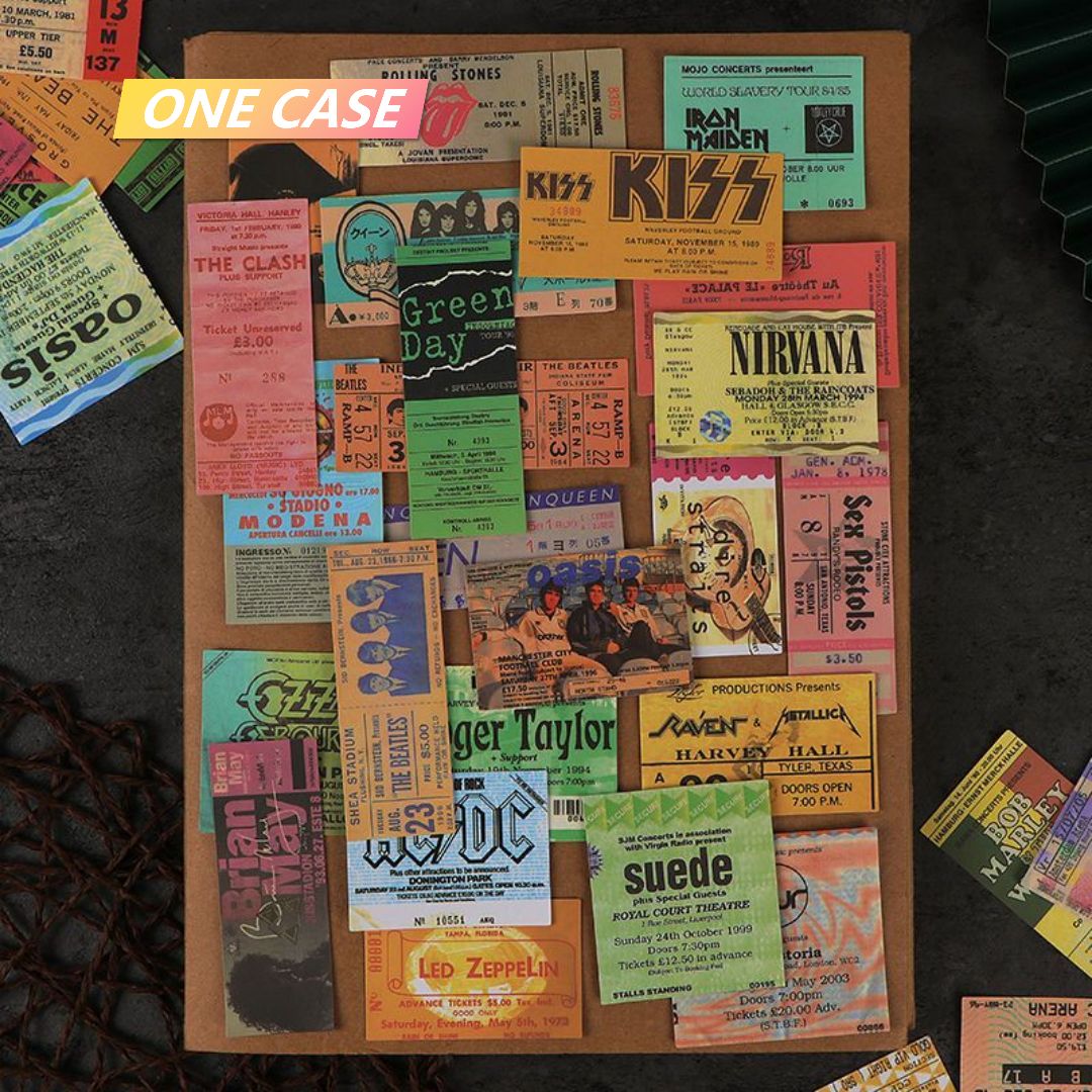 43 Rock Band Sticker Guns N 'Roses/Queen  Retro Computer Phone Pocket Sticker Waterproof Pocket Sticker Decoration-ONECASE.STUDIO