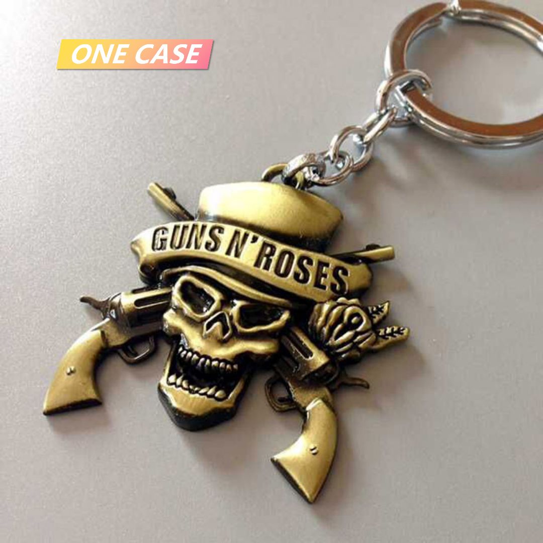 Guns N' Roses Retro Rock Star Band Fans Alloy Keychain Pendant Guns N' Roses-ONECASE.STUDIO