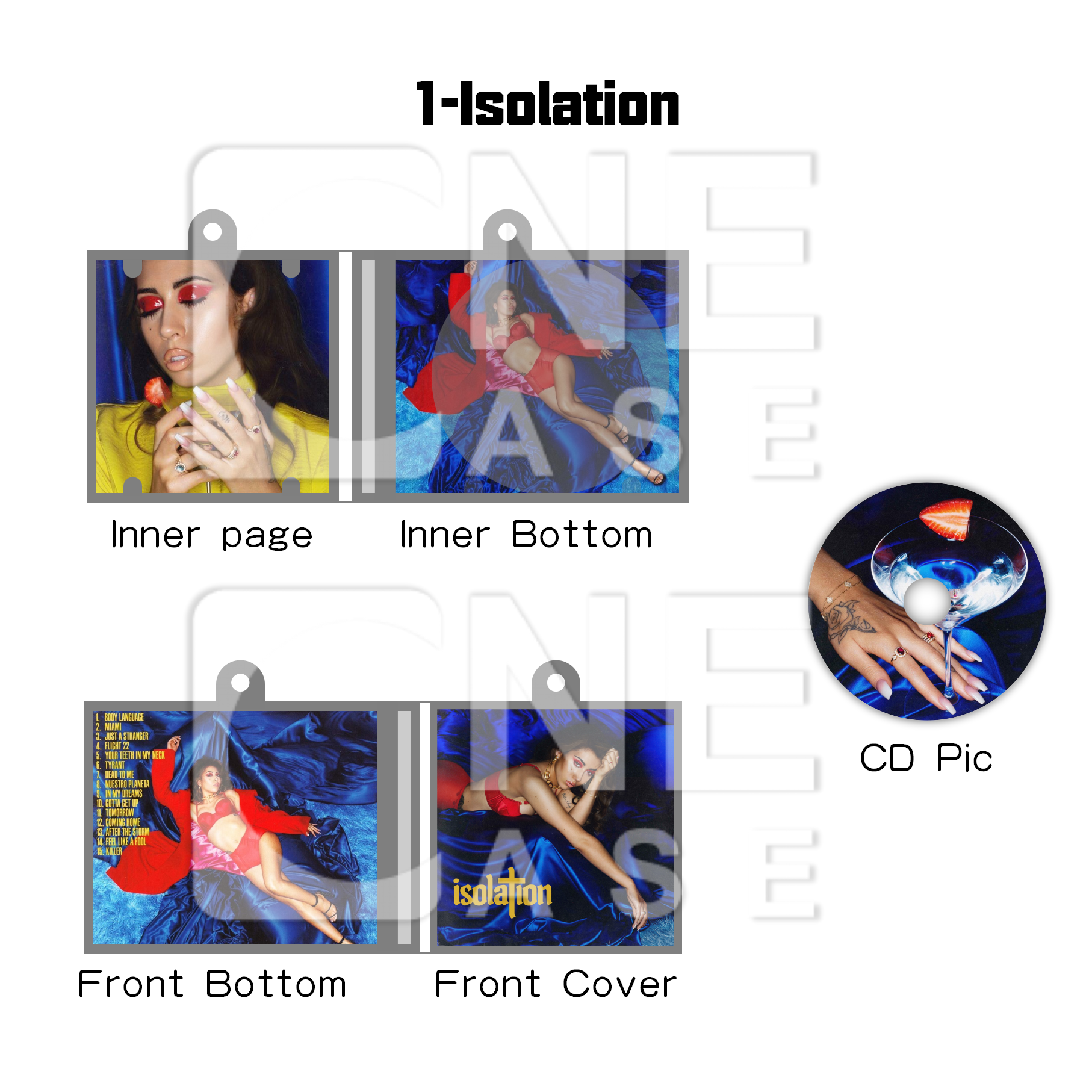 Kali Uchis Mini NFC Album Keychain CD Music Keychain Pendant Customized Mini Vinyl Album 
