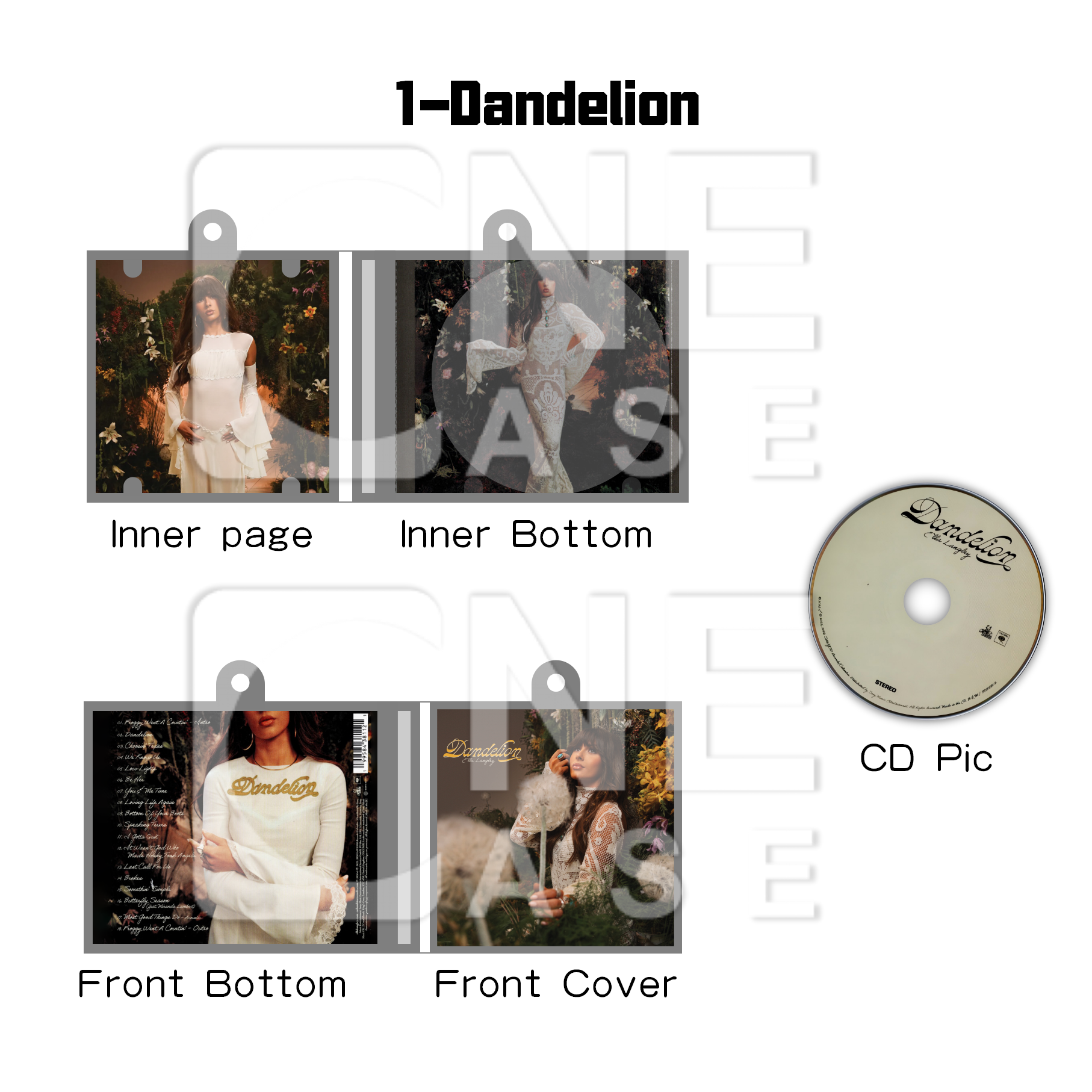 Ella Langley Mini NFC Album Keychain CD Music Keychain Pendant Customized Mini Vinyl Album 