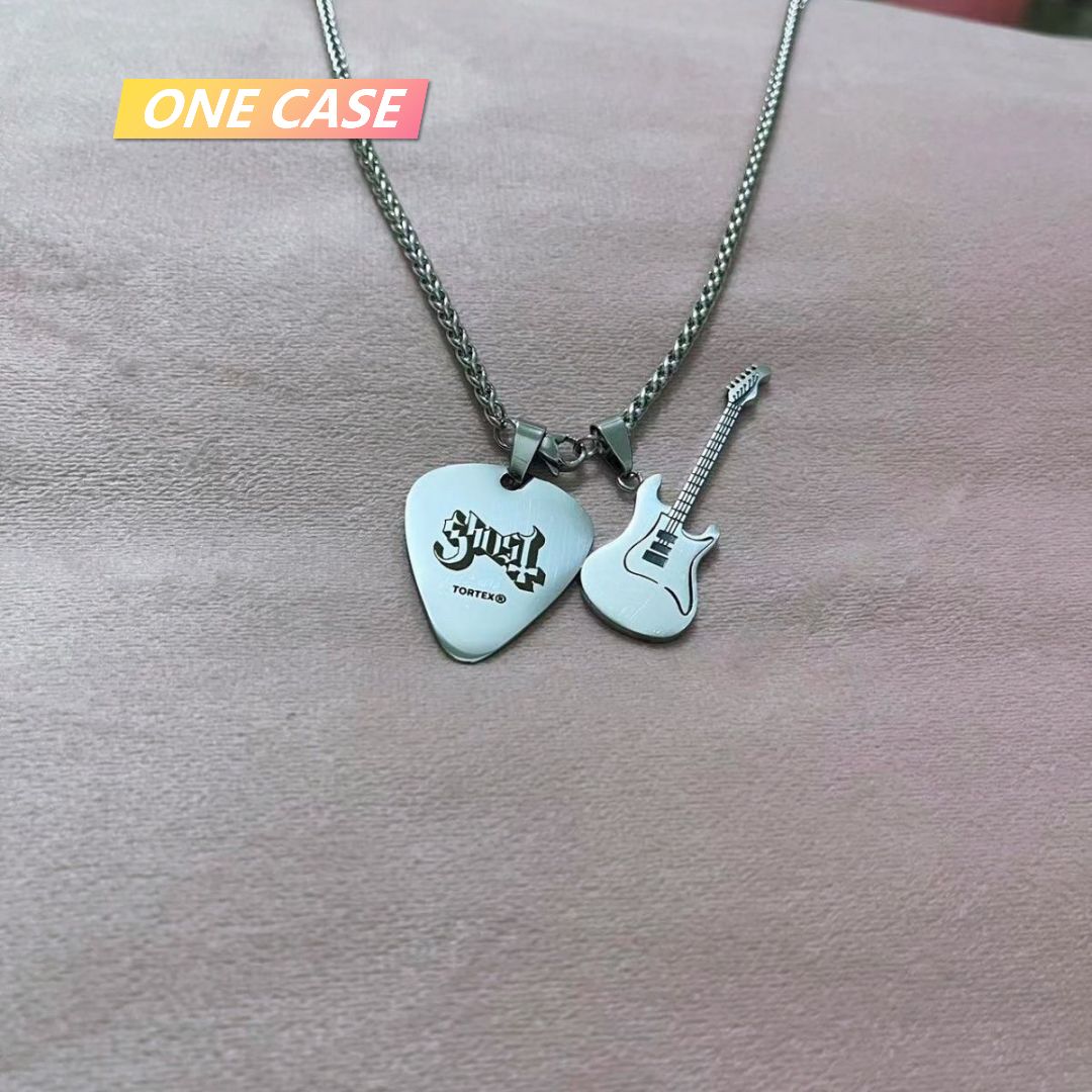 Ghost Band Pick Necklace GHOST Peripheral Guitar Heavy Metal Punk Hard Rock Classic logo-ONECASE.STUDIO