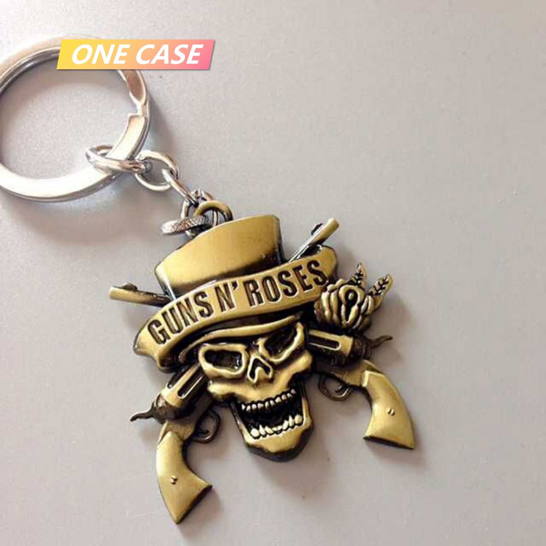 Guns N' Roses Retro Rock Star Band Fans Alloy Keychain Pendant Guns N' Roses-ONECASE.STUDIO
