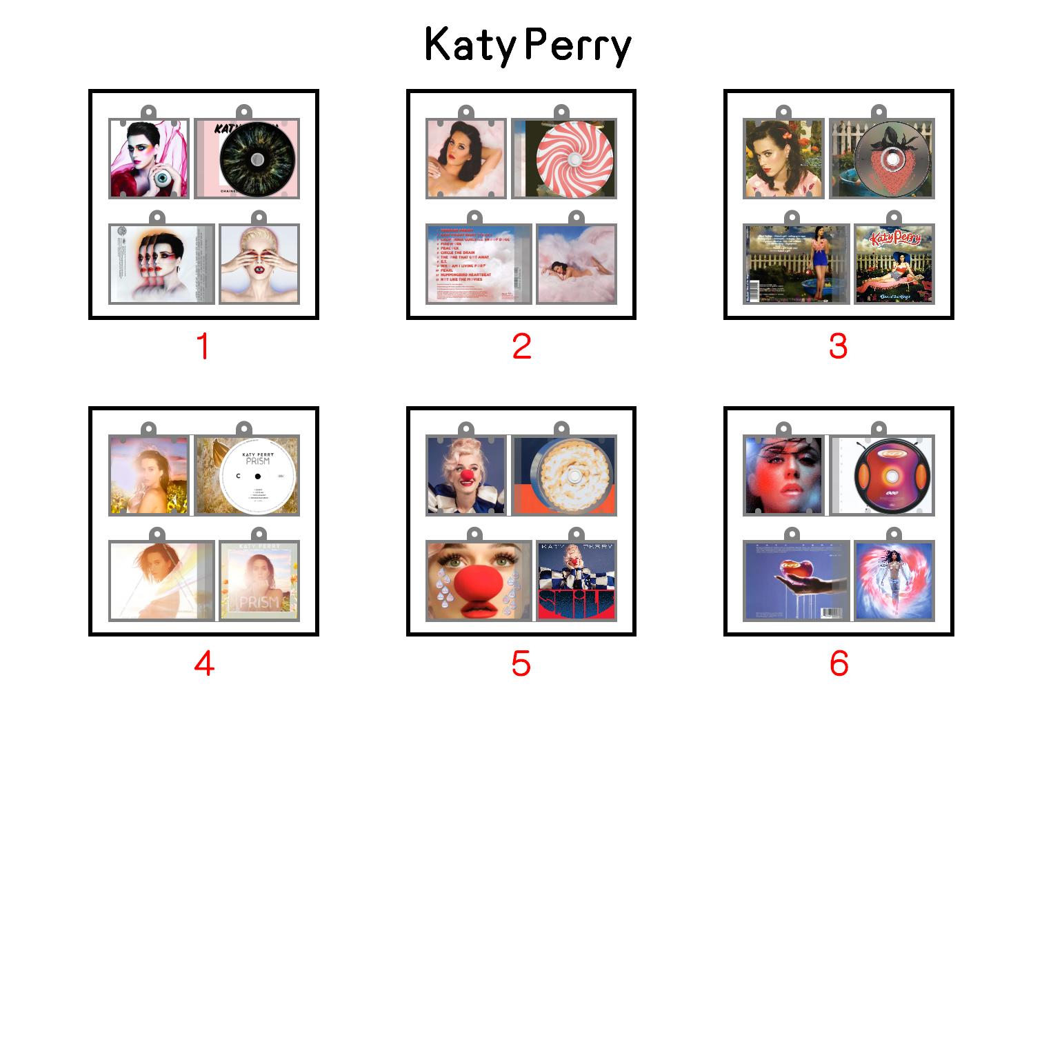 Katy Perry  Mini Vinyl NFC Album Keychain CD Music Keychain Pendant Customized