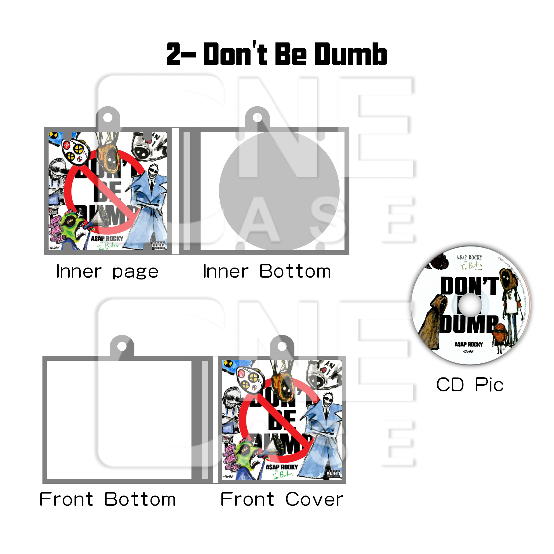 A$AP Rocky Mini NFC Album Keychain CD Music Keychain Pendant Customized Mini Vinyl Album 