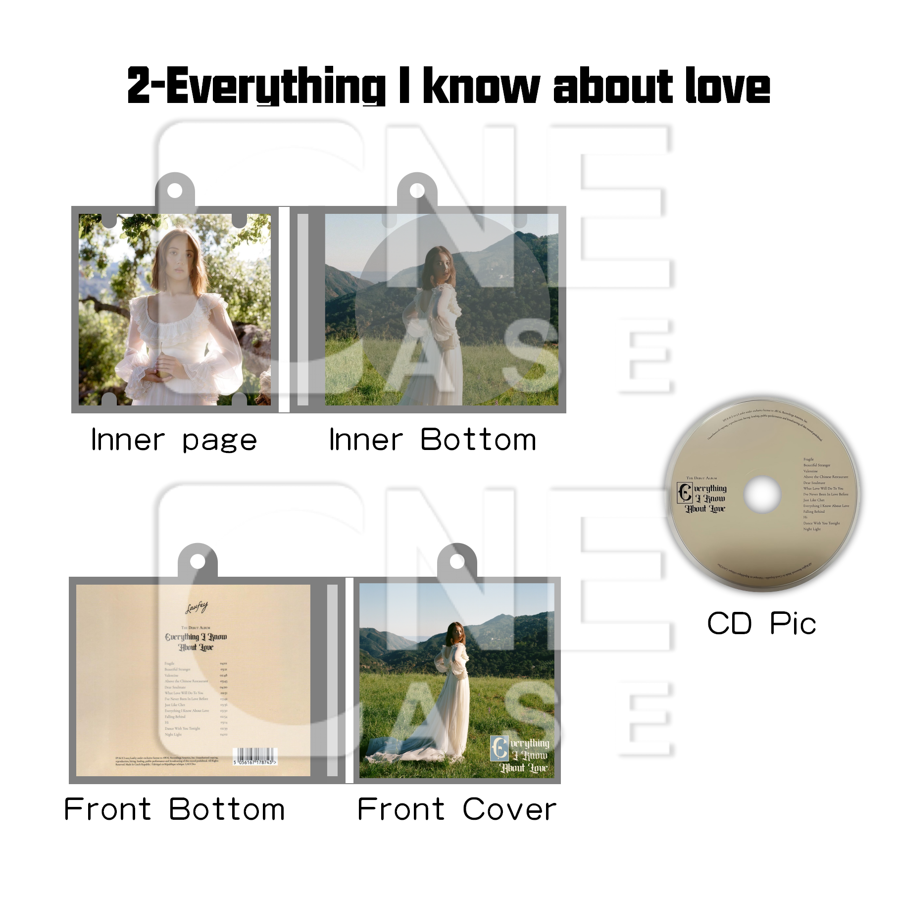 Laufey Mini NFC Album Keychain CD Music Keychain Pendant Customized Mini Vinyl Album 