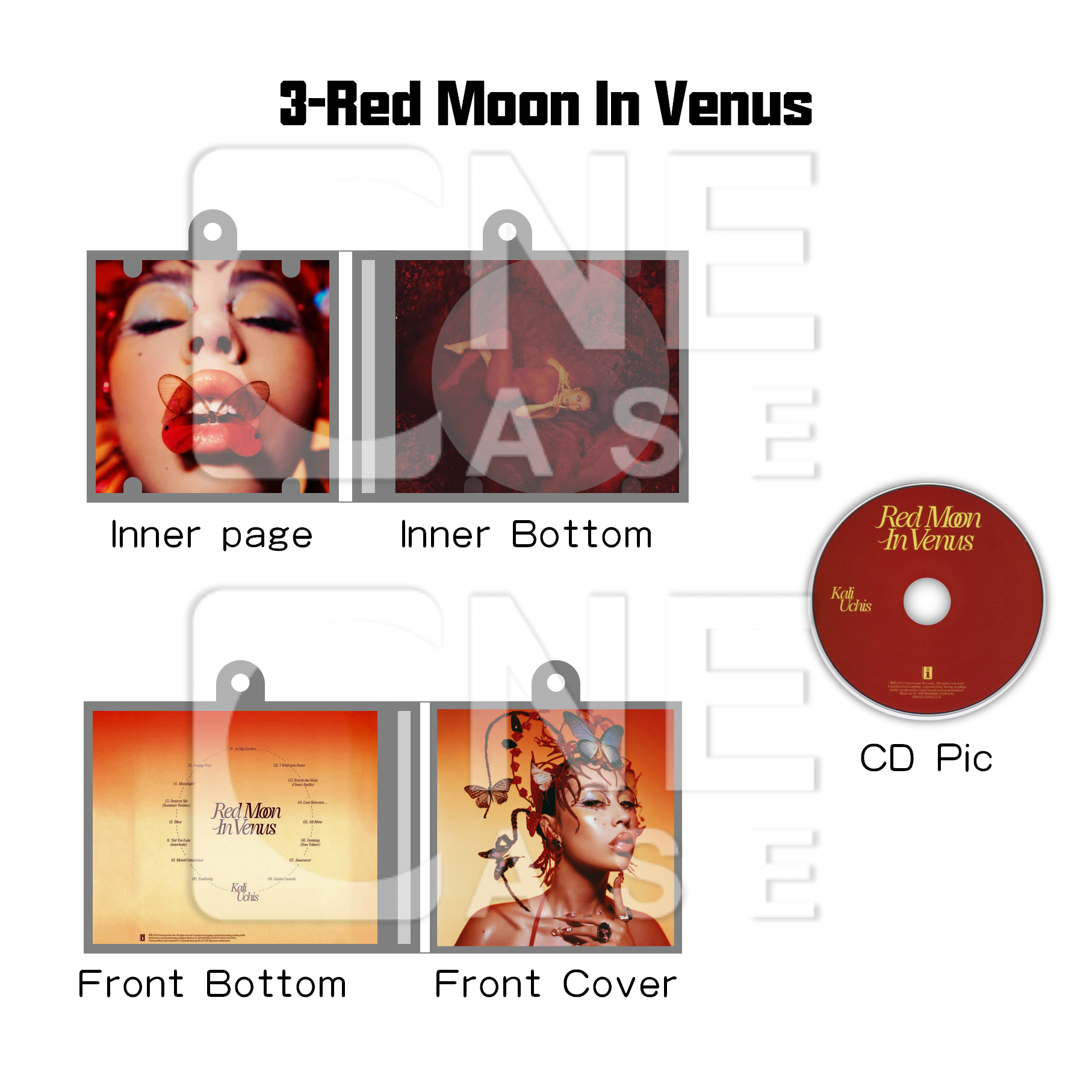 Kali Uchis Mini NFC Album Keychain CD Music Keychain Pendant Customized Mini Vinyl Album 